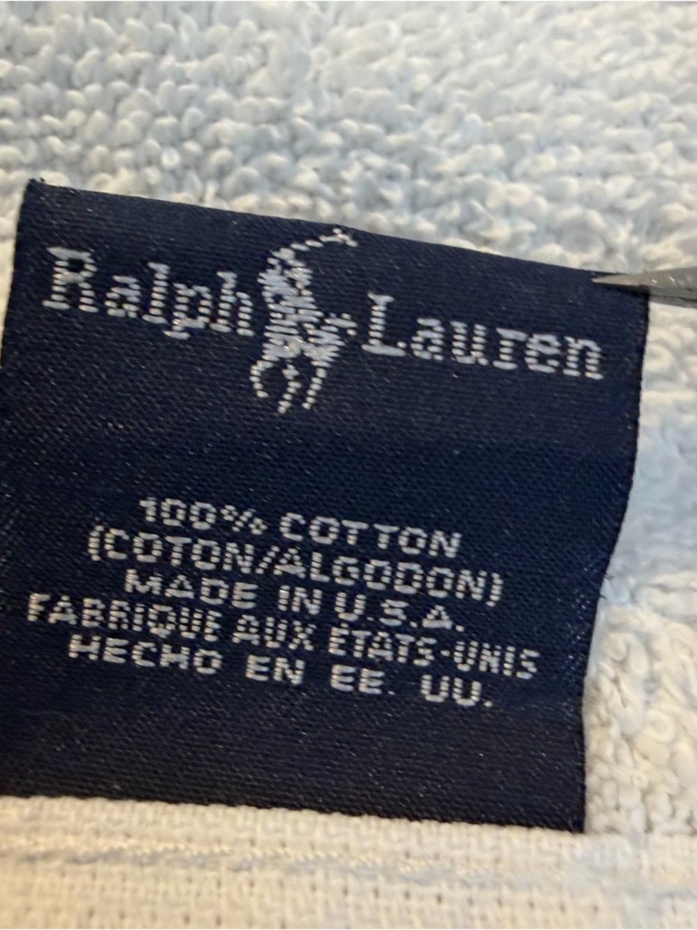 Vintage Ralph Lauren Polo Bear Surfing Beach Towel Large 69x35 Cotton - Picture 5 of 14